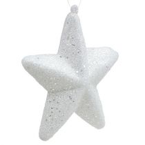 Estrela decorativa branca para pendurar 20 cm