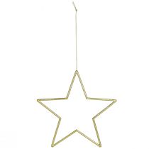 Itens Decorações de Natal em formato de estrela dourada com glitter, 18 cm, 8 peças