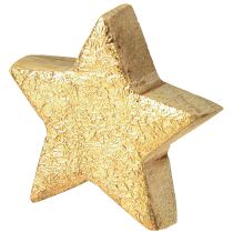 Itens Estrelas decorativas estrelas de madeira douradas madeira de manga natural Ø5cm 12 peças
