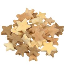 Itens Estrelas decorativas flocadas decoração espalhadas amarelo marrom Ø4/5cm 40 peças