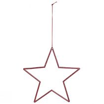 Itens Estrelas decorativas de Natal, vermelhas com glitter, 18 cm, conjunto com 8 peças - Enfeites para árvore de Natal e decoração de janelas.