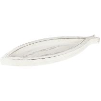 Itens Bandeja Decorativa Madeira Peixe Branco Natural L30/40/50cm Conjunto de 3