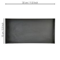 Itens Bandeja decorativa bandeja metálica preto cinza lavado 30×15cm