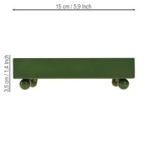 Itens Bandeja decorativa quadrada de metal verde 15×15cm 2 unidades