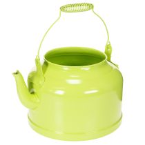 Itens Bule decorativo de metal, verde-maçã - vaso de flores - Ø20cm A15cm - decoração versátil para jardim e ideia de presente