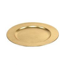 Itens Prato decorativo dourado Ø28cm