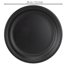 Itens Prato decorativo tigela de metal prato decorativo antracite Ø26cm 2 peças