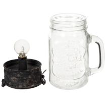 Itens Copo decorativo com lâmpada LED Ø8cm A16cm