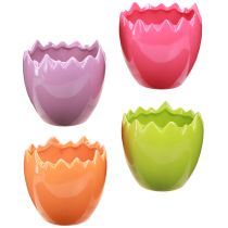 Itens Vaso decorativo Páscoa ovos de Páscoa coloridos cerâmica Ø11cm 4 peças