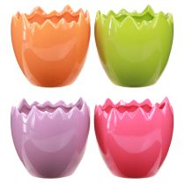 Itens Vaso decorativo Páscoa ovos de Páscoa coloridos cerâmica Ø11cm 4 peças