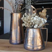 Vaso decorativo jarro decorativo cor de cobre vintage decorativo W21cm H36cm