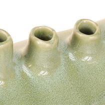 Itens Vaso Decorativo Barco Vaso Cerâmico Verde Claro 23×8,5×11cm