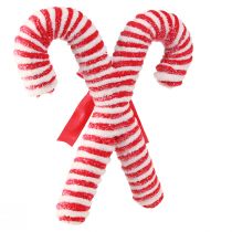 Itens Bastões de doces decorativos para pendurar decorações de árvores de Natal vermelhas e brancas 28 cm