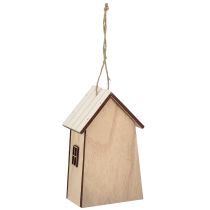 Itens Decoração para pendurar casinha de passarinho branco natural 14,5cm 2 un