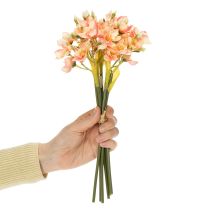 Itens Ramo decorativo florido de lírio peruano para arranjos atemporais, 33 cm, 6 peças
