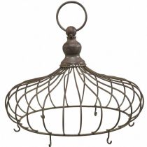 Itens Coroa decorativa para pendurar coroa de metal antiga 6 ganchos Ø28cm