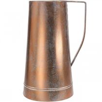Itens Vaso decorativo vintage com aparência de cobre, jarro rústico para flores secas e plantas artificiais, 36 cm de altura x 21 cm de largura.
