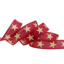 Fita decorativa com estrela de mica 25mm 20m