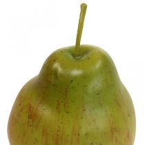 Deco pera verde vermelho, deco fruta, boneco de comida 11cm