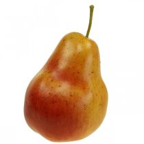 Deco pêra amarelo vermelho, deco fruta, boneco de comida 12,5cm