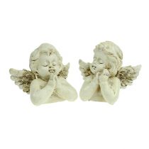 Itens Anjo decorativo orando creme 9 cm 8 unidades