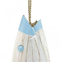 Itens Peixe decorativo madeira peixe de madeira para pendurar azul claro Alt.57,5cm