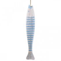 Itens Peixe decorativo madeira peixe de madeira para pendurar azul claro Alt.57,5cm
