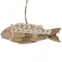 Itens Peixes decorativos feitos de troncos peixes de madeira natureza decoração marítima 31cm