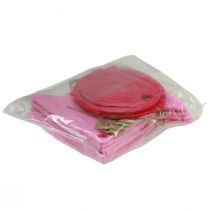 Itens Guirlanda decorativa de corrente de flâmula de aniversário feita de feltro rosa 300 cm