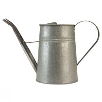 Itens Regador decorativo galvanizado, de metal, cinza, com visual vintage, 1,7L, 23cm de altura, para arranjos florais e vasos com estilo.
