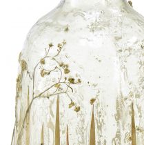 Itens Vaso decorativo de vidro com decoração de gipsófila real Ø9,5cm Alt.18cm