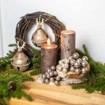 Cabide decorativo lariço artificial coníferas ramos cones e bagas 150cm