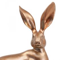 Deco coelhinho dourado sentado par de coelhinhos da páscoa Alt. 30,5cm 2uds