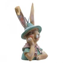 Deco coelho busto de coelho decoração figura cabeça de coelho 18cm