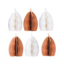 Itens Papel decorativo favo de mel de frango branco laranja 5,5×3,5×6cm 6 un