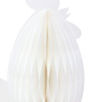 Itens Papel decorativo de favo de mel de galo de galinha branco laranja 7,5 × 4,5 × 8cm 6 unidades