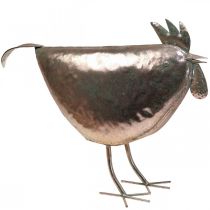 Itens Deco Chicken Metal Deco Metal Bird Metallic Rosé 51×16×36cm