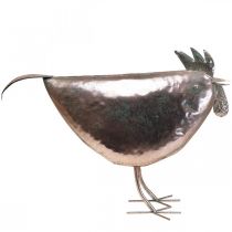 Itens Deco Chicken Metal Deco Metal Bird Metallic Rosé 51×16×36cm