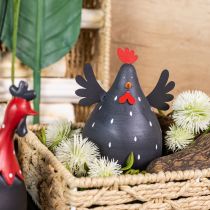 Frango decorativo decoração de madeira preta galinha decoração de Páscoa em madeira Alt.13cm