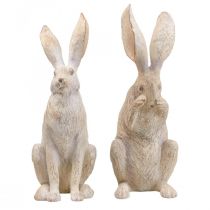 Deco coelho sentado figuras deco coelho par H37cm 2uds