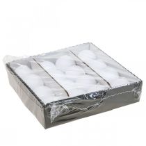 Itens Velas brancas em formato de bola, decoração de mesa de alta qualidade, iluminação ambiente para casamentos e Advento, Ø60mm, conjunto de 16 unidades.