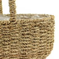 Cesto decorativo com pega cesto de plantas cesto de flores 23×31×37cm