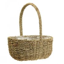 Cesto decorativo com pega cesto de plantas cesto de flores 23×31×37cm
