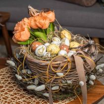 Guirlanda decorativa amentilhos de salgueiro artificial decoração de mesa Páscoa Ø26cm