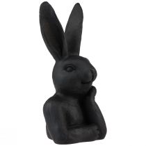 Itens Coelhinho da Páscoa Decorativo Busto de Coelhinho Preto Decoração de Páscoa 22,5cm