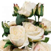 Rosas Deco Creme Rosas Artificiais Flores De Seda 50 cm 3 unidades