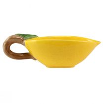 Itens Tigela decorativa de limão Tigela de limão em cerâmica amarela 17×8cm