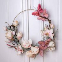 Borboleta decorativa em arame penas borboleta rosa 10×6cm 12uds