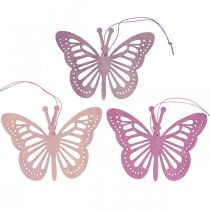 Cabide decorativo de borboletas decorativas roxo/rosa/rosa 12cm 12uds