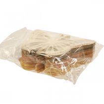 Itens Cabide decorativo de borboletas bege/rosa/amarelo 12cm 12 un